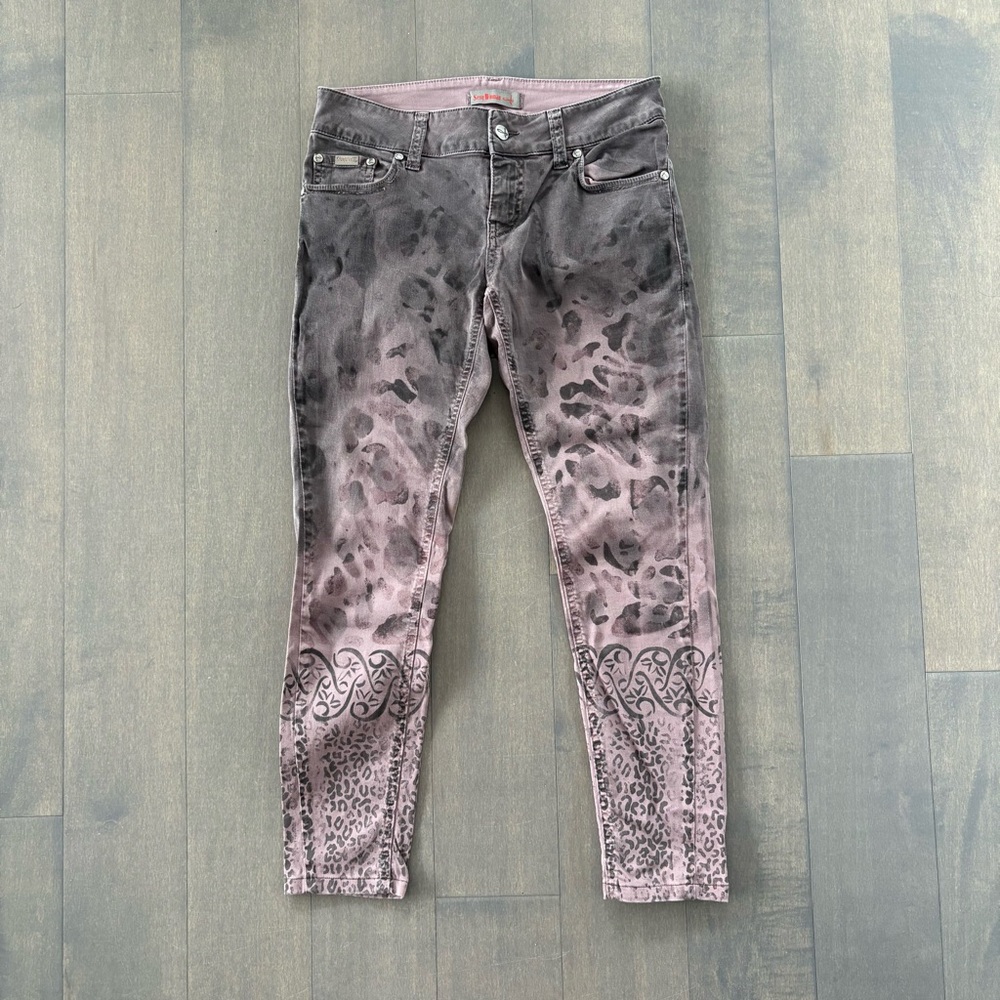 Leopard Purple Skinny Jeans